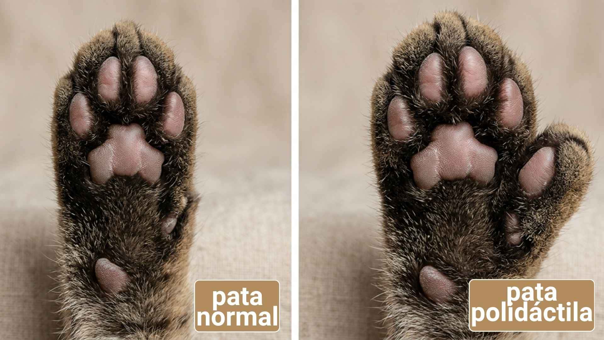 patita de gato polidáctil